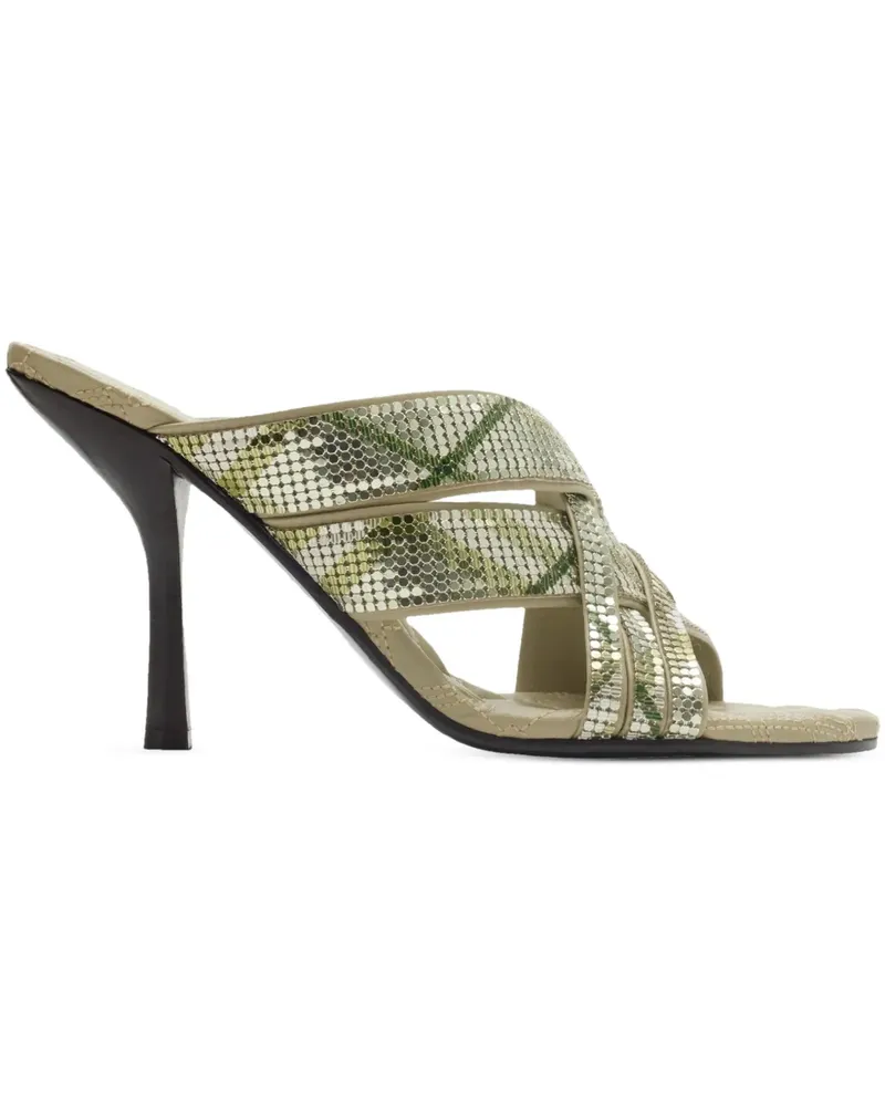 Burberry Karierte Mules 90mm - Nude Nude