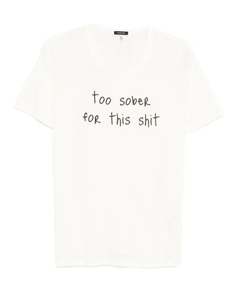 R13 Too Sober printed T-shirt - Nude Nude