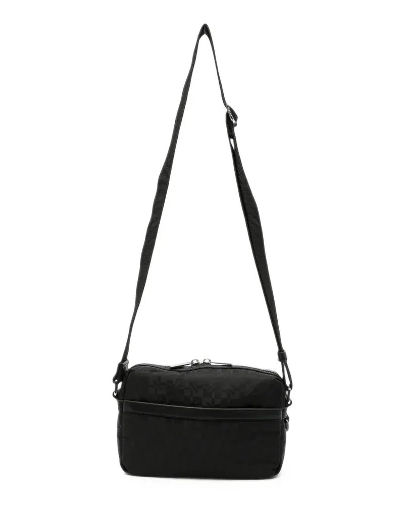 Kenzo monogram-pattern messenger bag - Schwarz Schwarz
