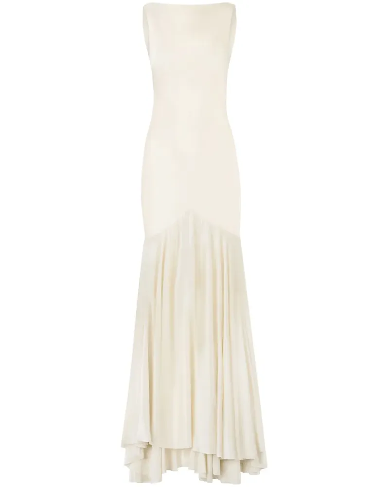 Nina Ricci Maxikleid mit Satin-Finish - Nude Nude