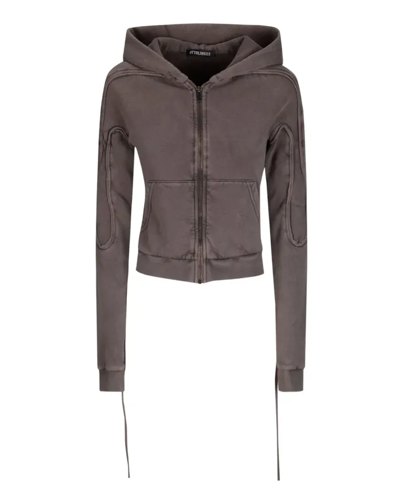 OTTOLINGER sutured zip hoodie - Braun Braun