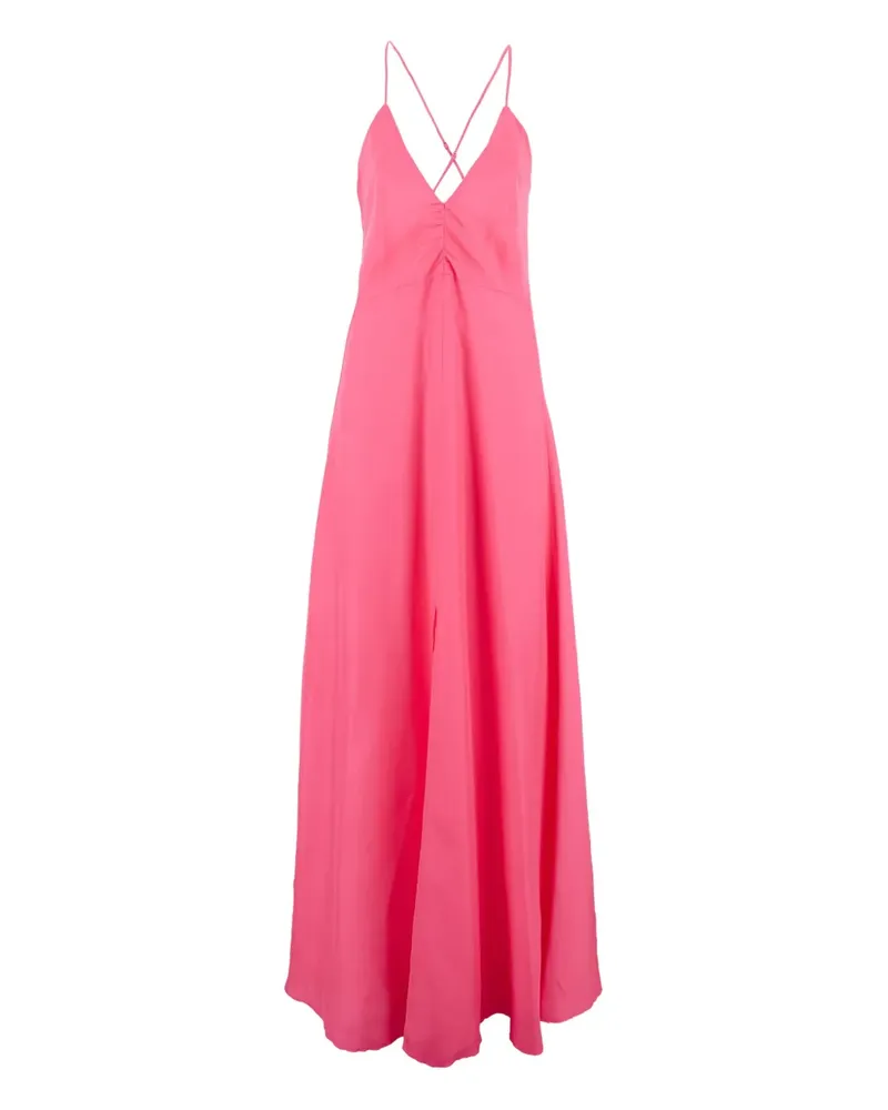 forte_forte Maxikleid mit überkreuzten Trägern - Rosa Rosa