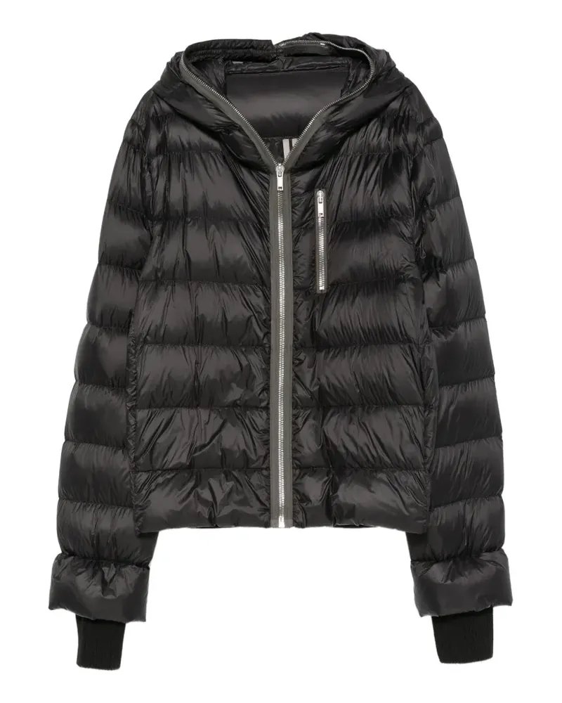 Rick Owens Wattierte Gimp Kapuzenjacke - Schwarz Schwarz
