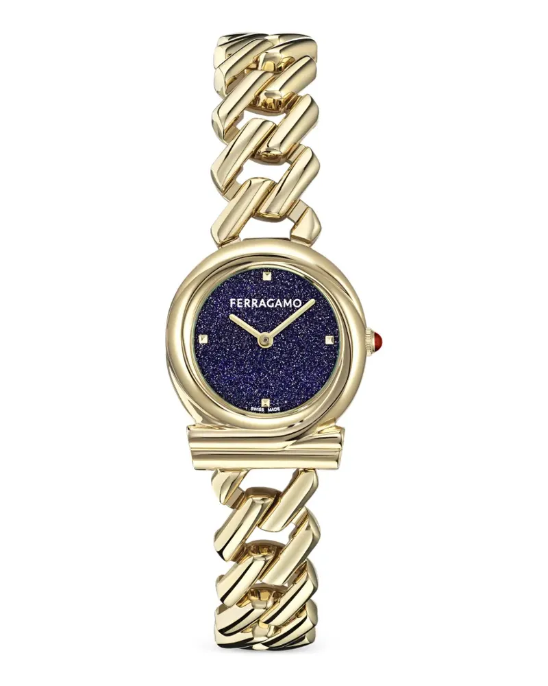 Ferragamo Gancini twisted-chain 28mm watch - Blau Blau