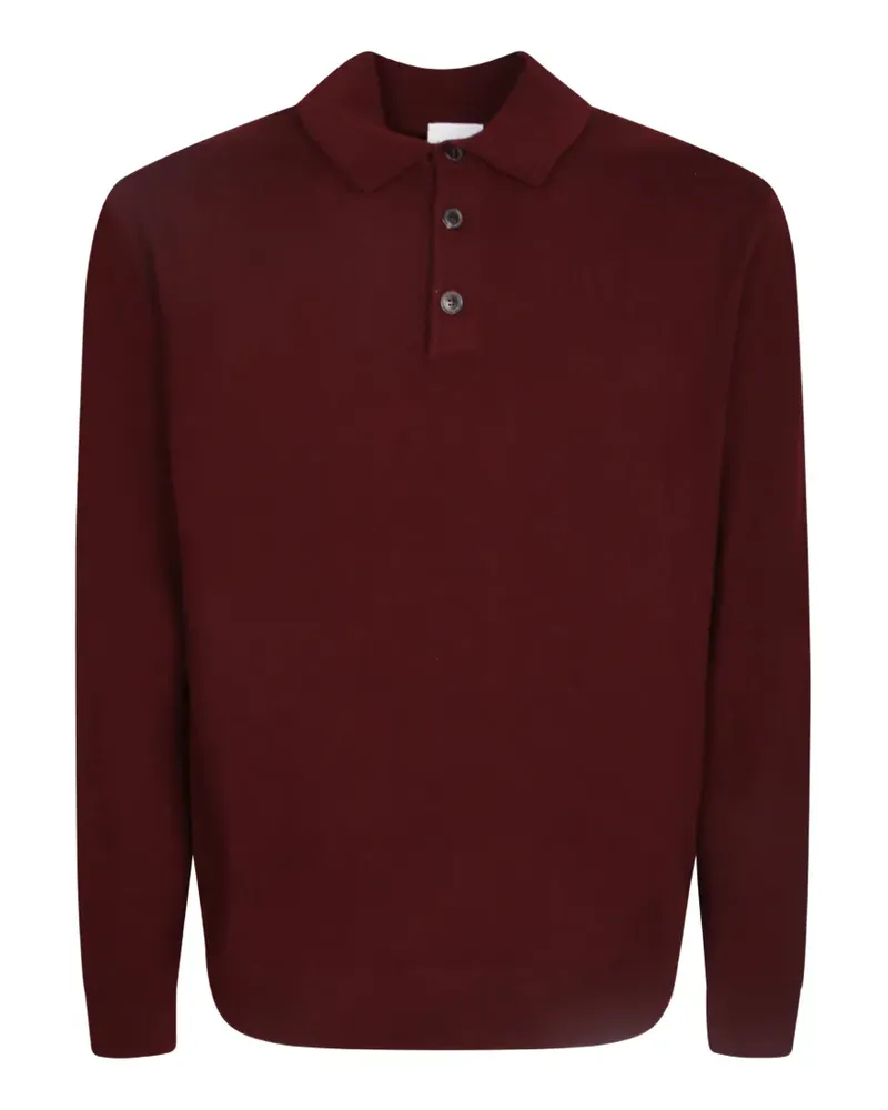 Paul Smith cashmere long-sleeve polo shirt - Rot Rot