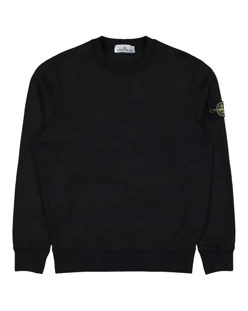Stone Island logo-badge organic cotton sweatshirt - Schwarz Schwarz