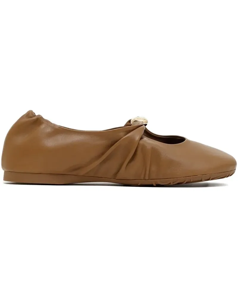 Loewe Pebble Ballerinas - Braun Braun