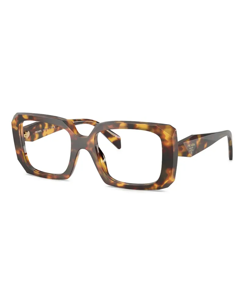 Prada Eckige Brille in Schildpattoptik - Braun Braun