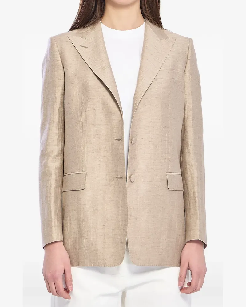 Tagliatore Einreihiges Sakko mit steigendem Revers - Nude Nude