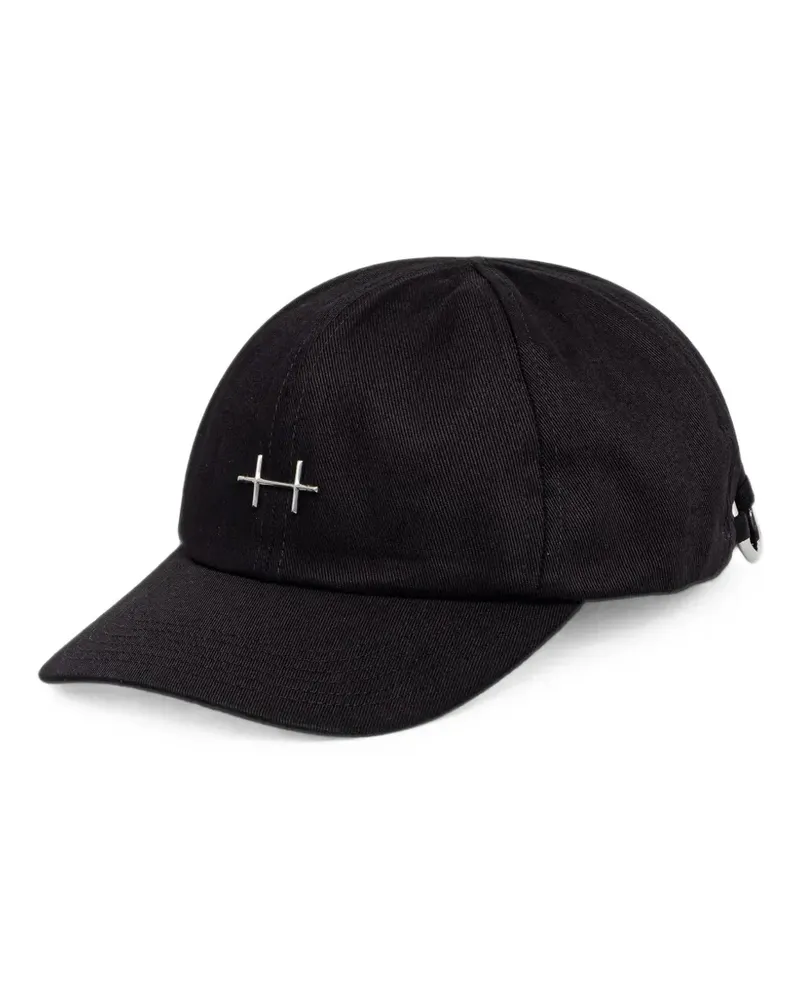 Heliot Emil Hertz Baseballkappe mit Logoplakette und O-Ring - Schwarz Schwarz