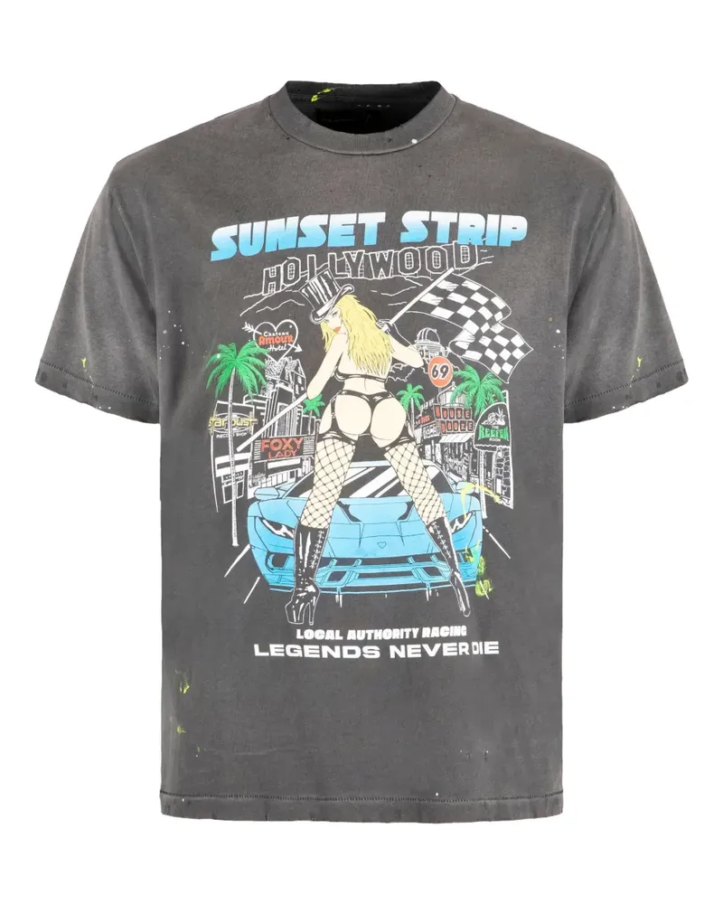 Local Authority graphic-print crew-neck T-shirt - Grau Grau