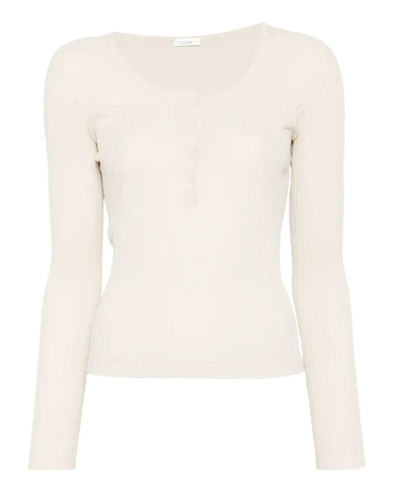 Roberto Collina ribbed-knit T-shirt - Nude Nude