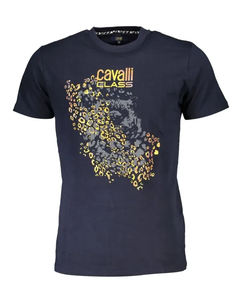 Roberto Cavalli leopard-print T-shirt - Blau Blau