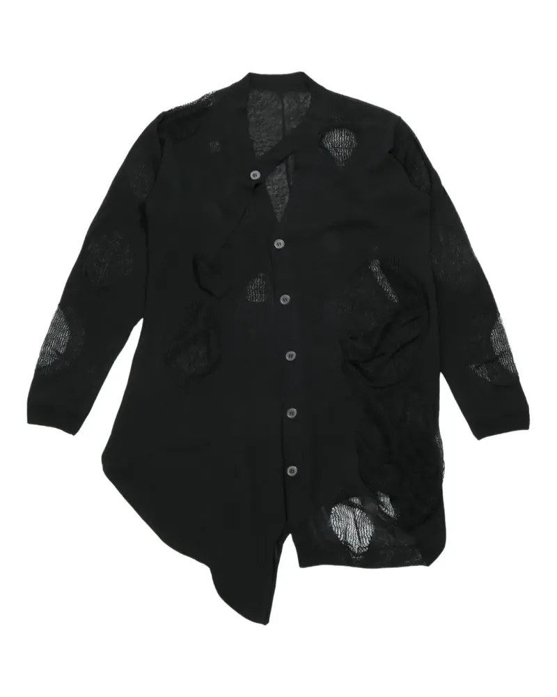 Yohji Yamamoto knitted cardigan - Schwarz Schwarz