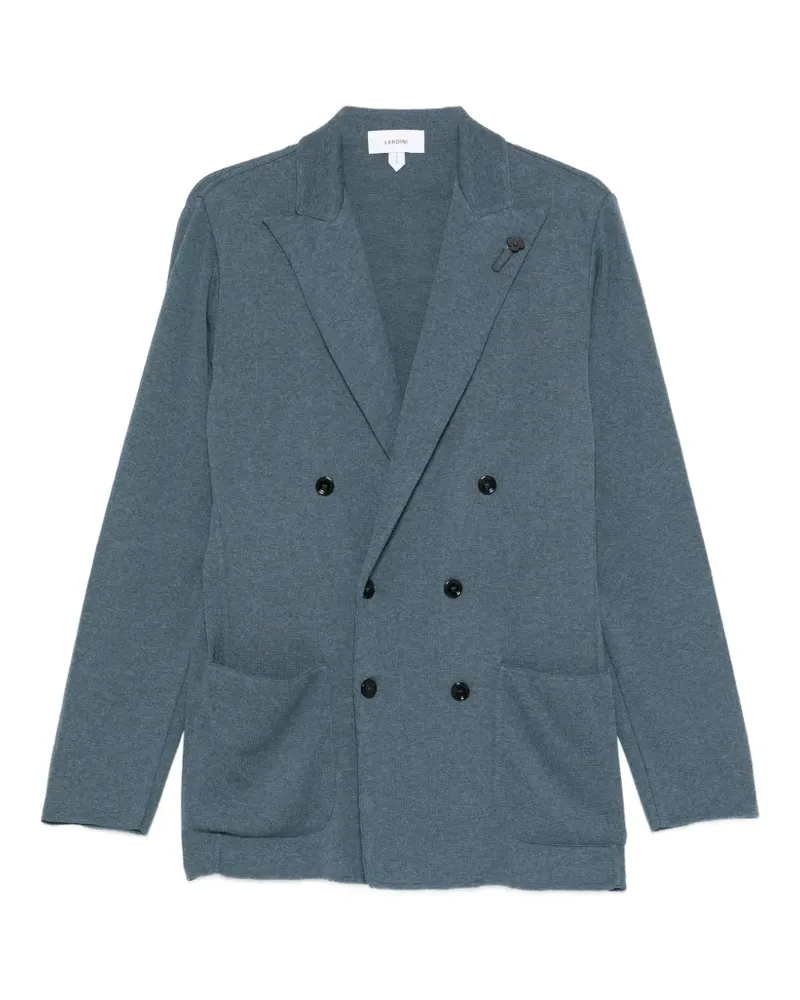LARDINI double-breasted pocket blazer - Blau Blau