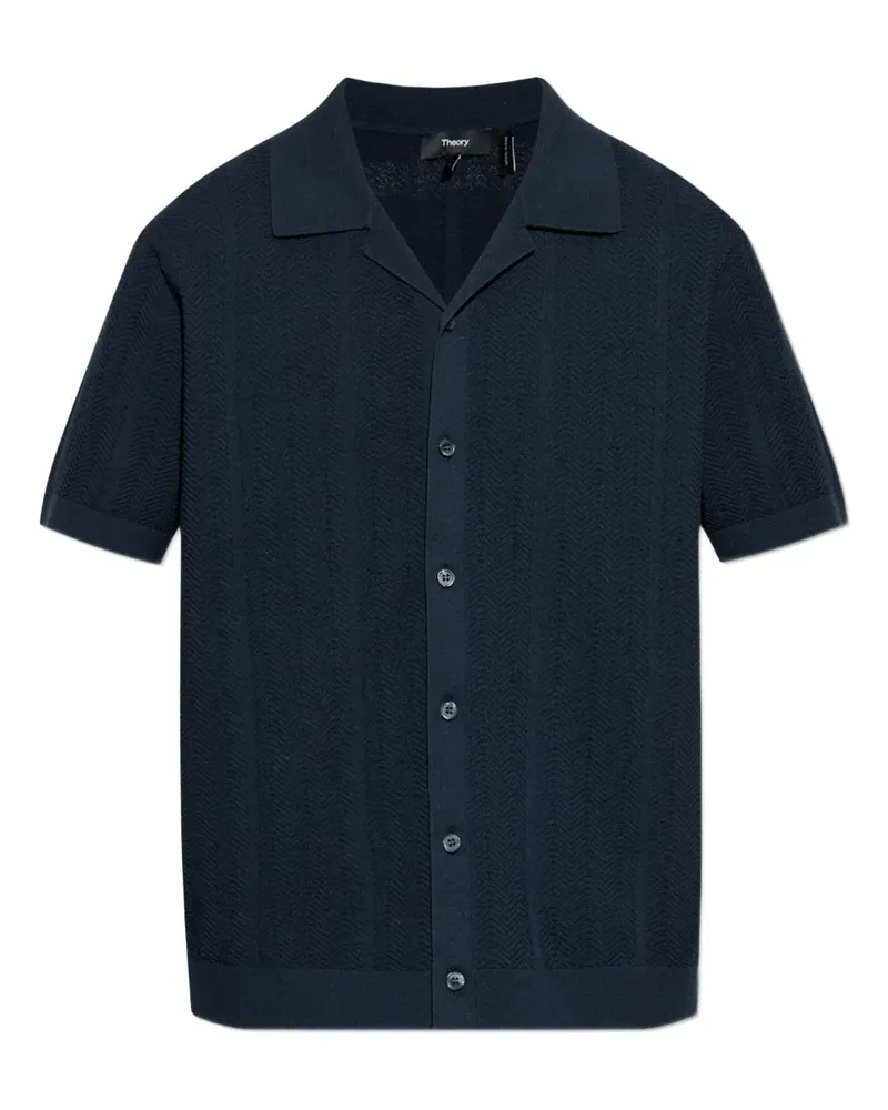 Theory Kurzärmeliger Cardigan - Blau Blau