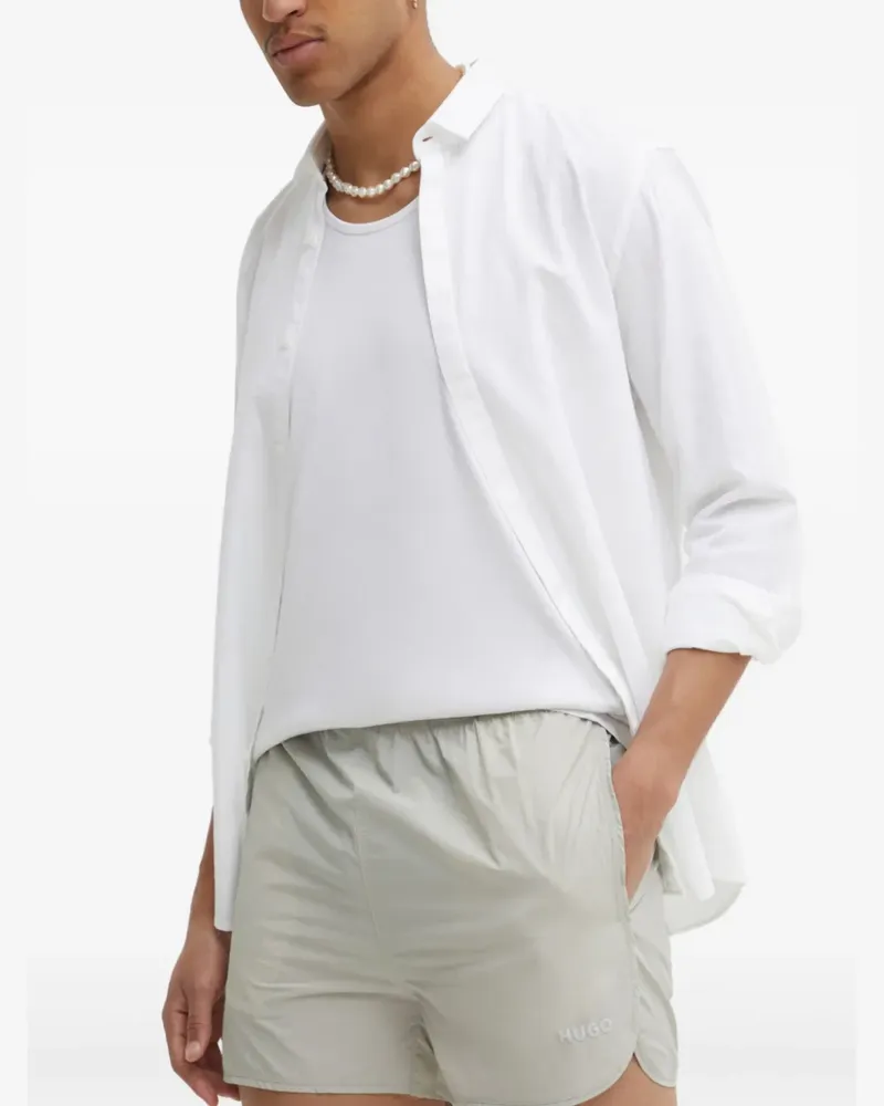 HUGO BOSS Shorts mit Logo - Grau Grau
