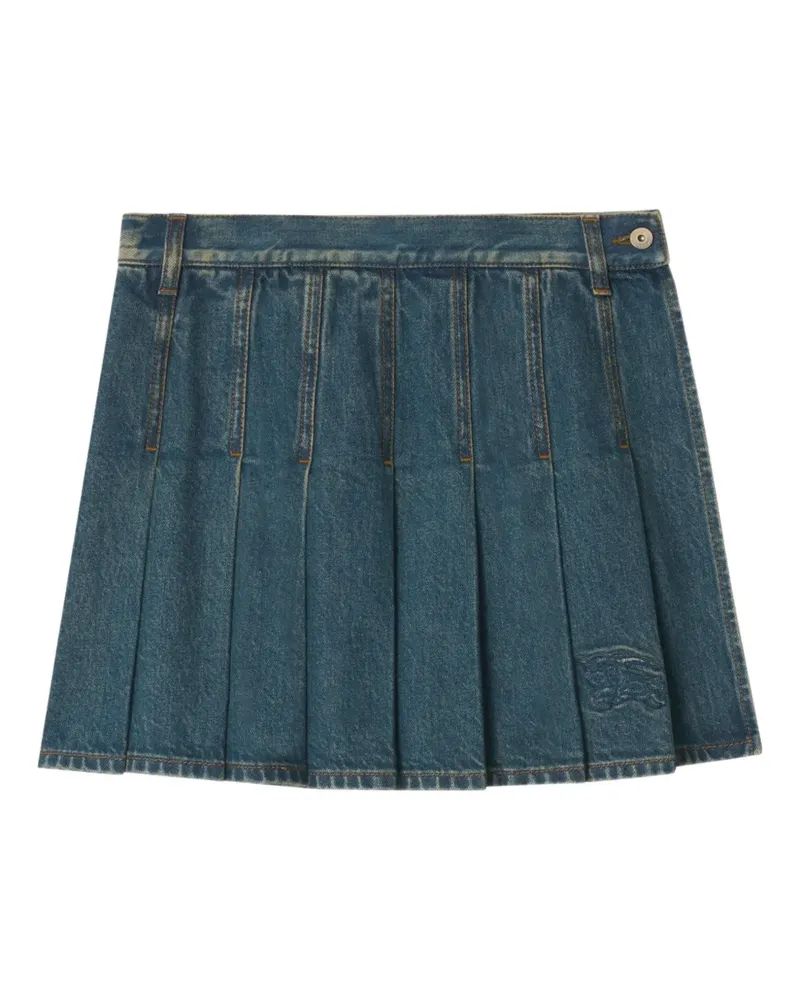 Burberry Bestickter Minirock mit Falten - Blau Blau