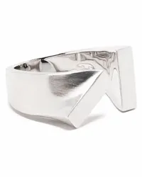 Tom Wood Tilt Ring in Wickeloptik Silber