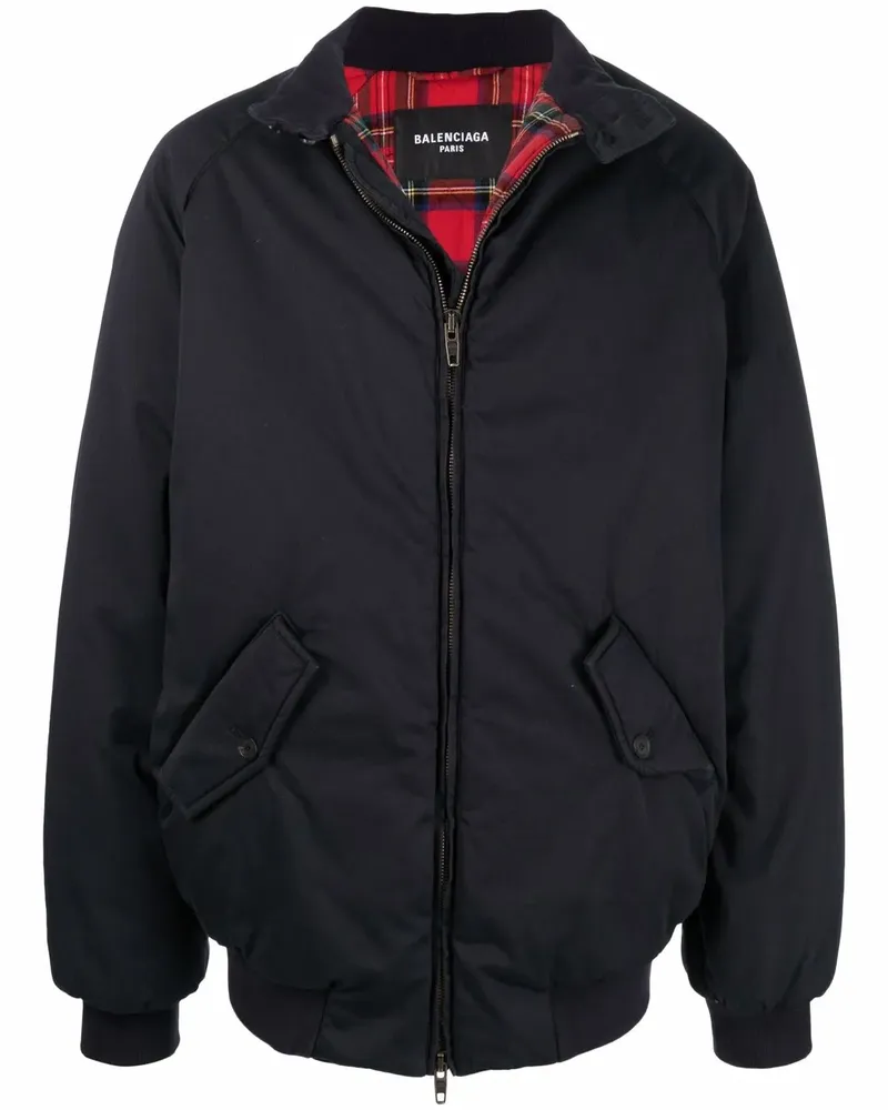 Balenciaga Leichte Harrington-Bomberjacke - Blau Blau