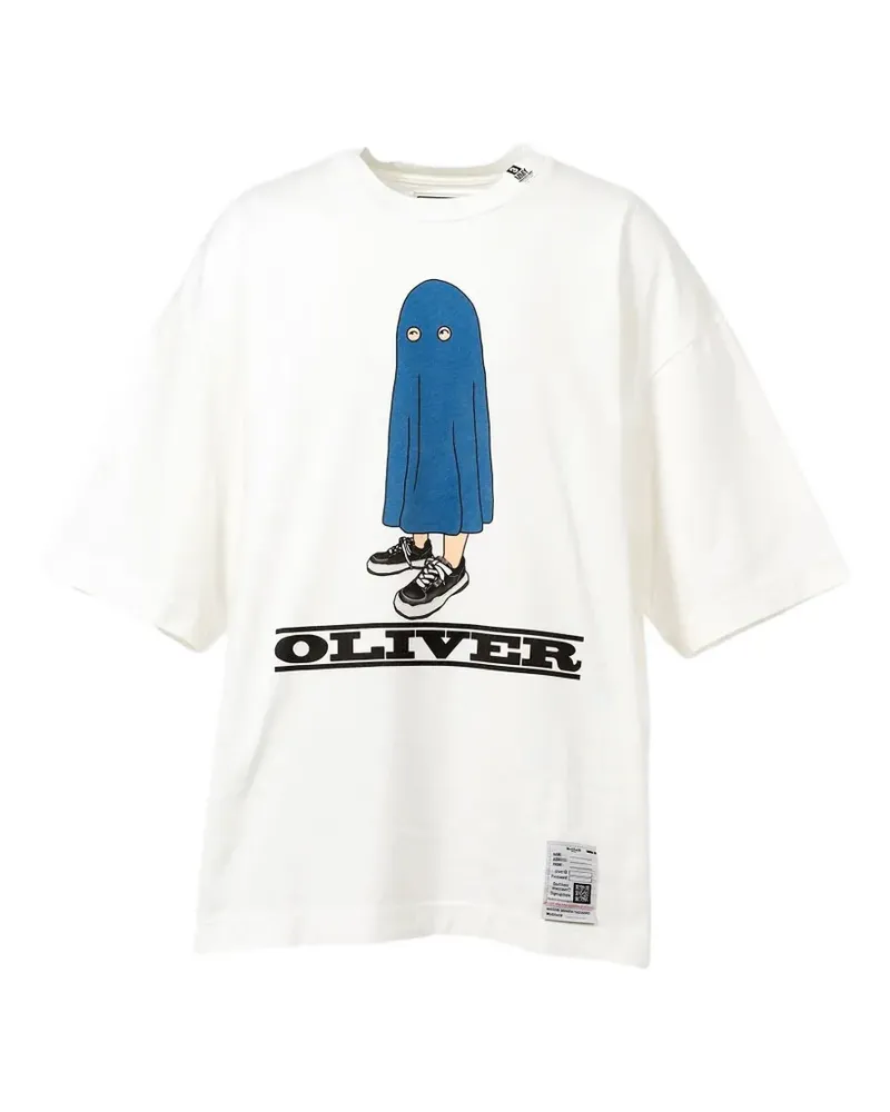 MIHARAYASUHIRO Oliver T-Shirt mit Print - Weiß Weiß