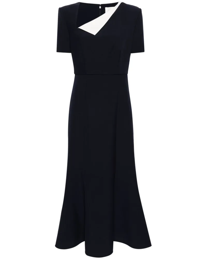 Roland Mouret Maxikleid mit asymmetrischem Ausschnitt - Blau Blau