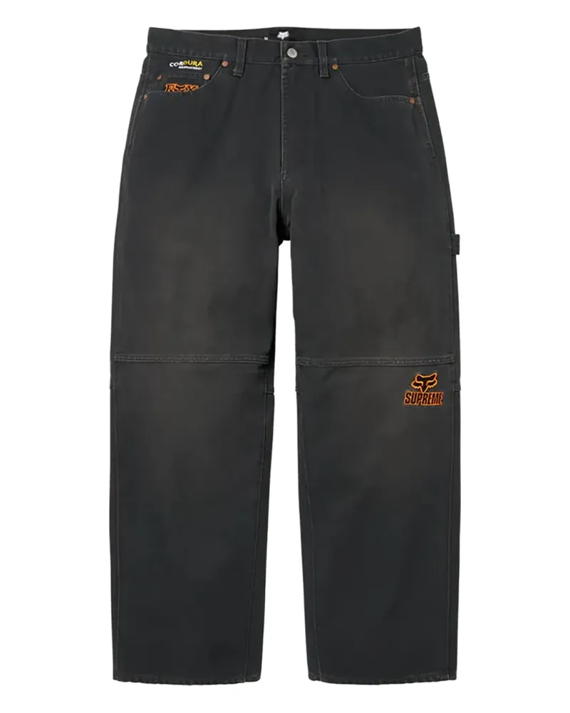 Supreme Being x Fox Racing® Hose mit Logo - Schwarz Schwarz