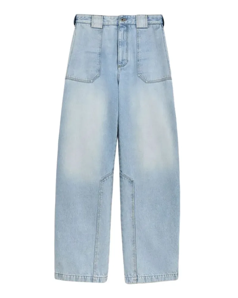 Loewe washed-effect panelled jeans - Blau Blau