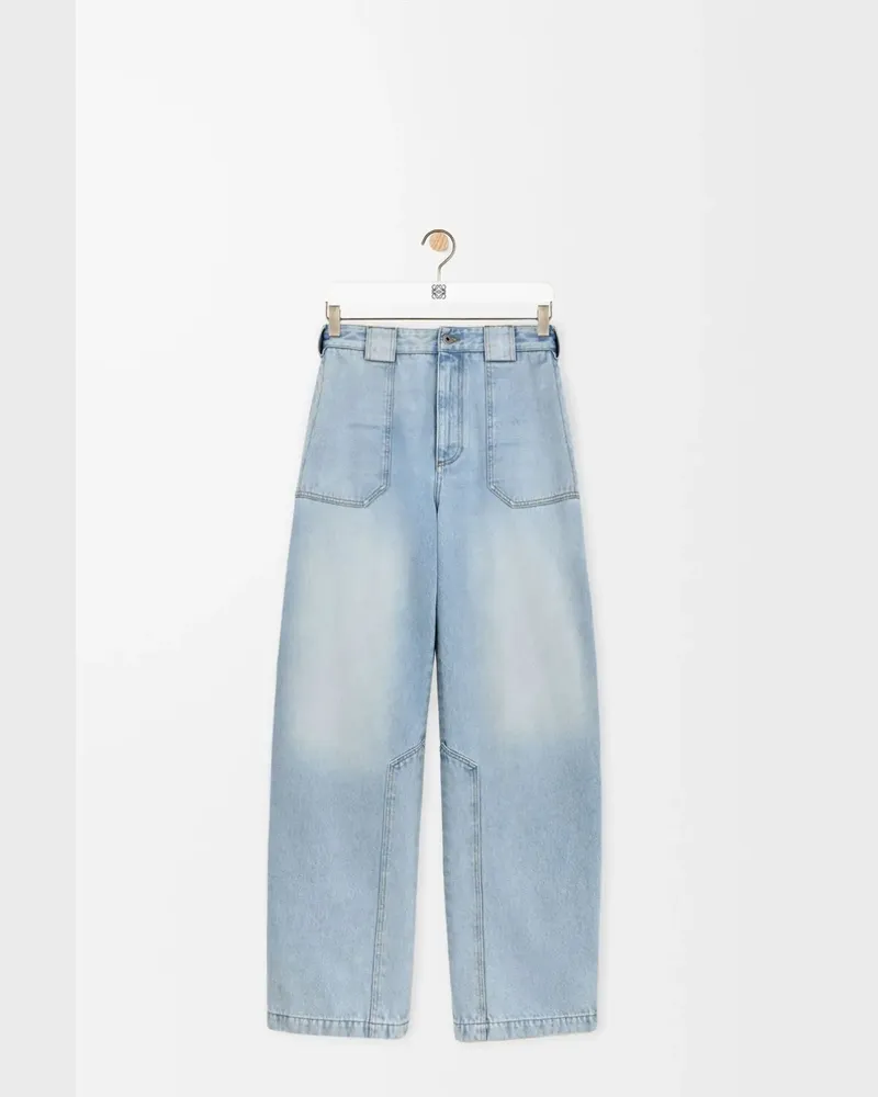 Loewe washed-effect panelled jeans - Blau Blau