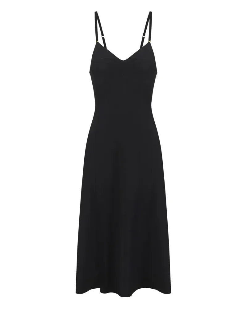 Elisabetta Franchi Midikleid mit Schnürung - Schwarz Schwarz