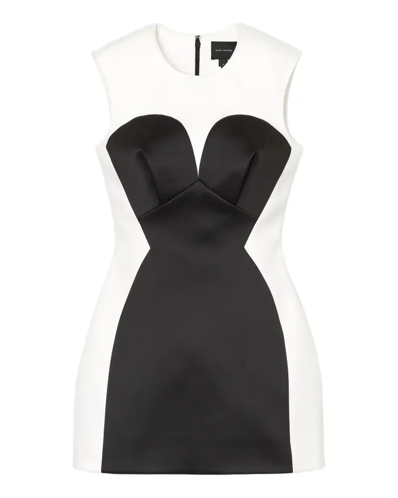 Marc Jacobs Satin-Minikleid mit Nahtdetail - Weiß Weiß