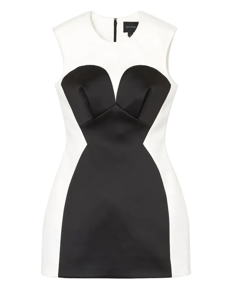 Marc Jacobs Satin-Minikleid mit Nahtdetail - Weiß Weiß