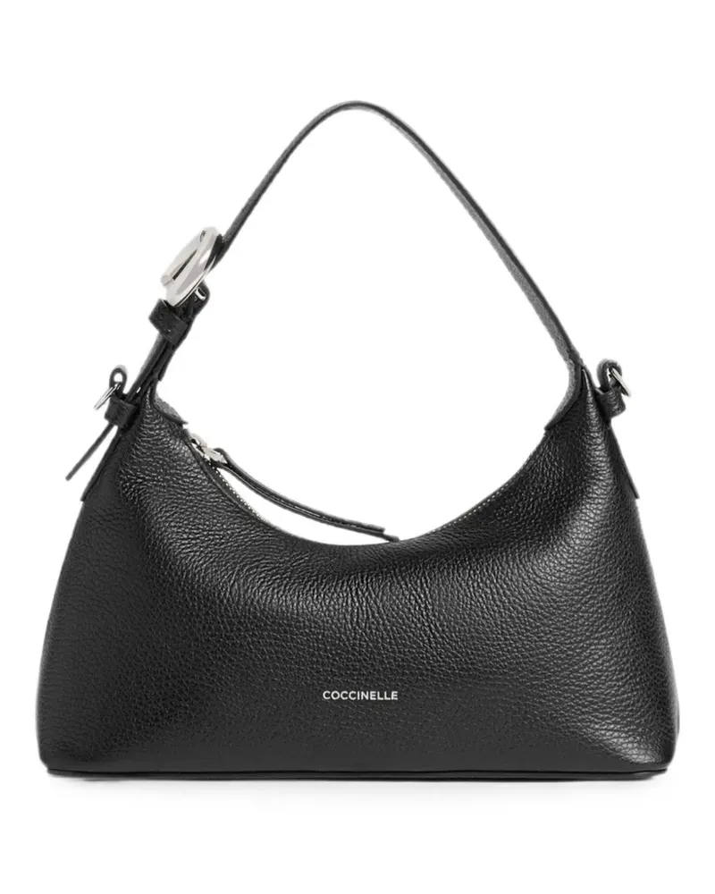 Coccinelle buckle-detail pebbled leather tote bag - Schwarz Schwarz