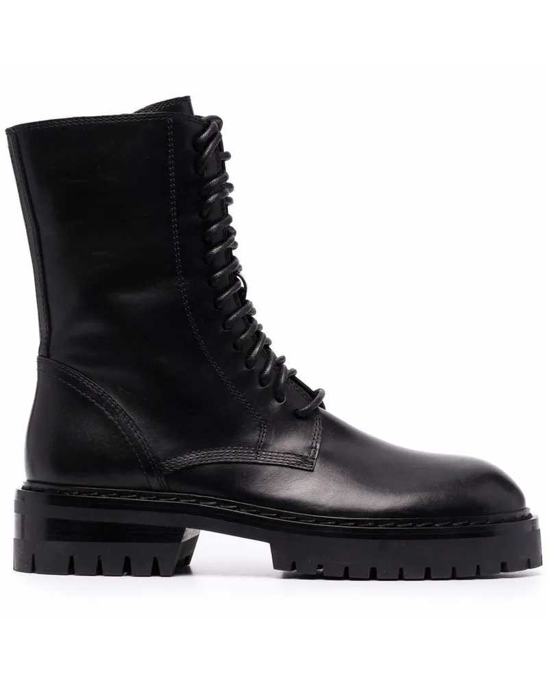 Ann Demeulemeester Stiefel im Military-Look Schwarz