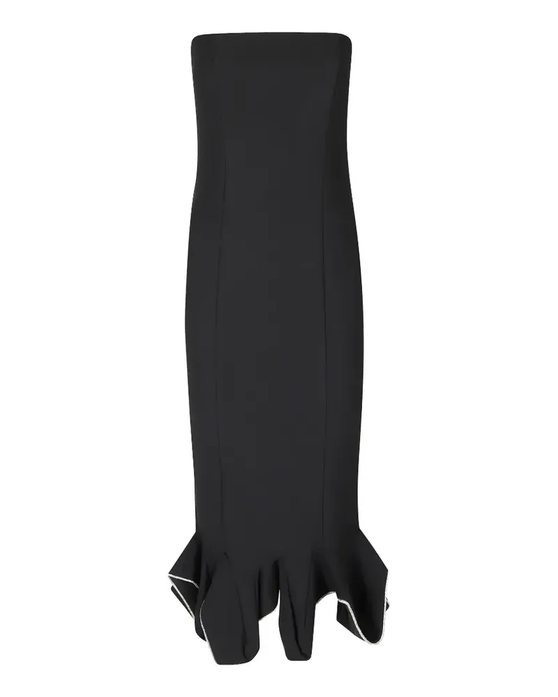 ROTATE Birger Christensen ruffled strapless dress - Schwarz Schwarz