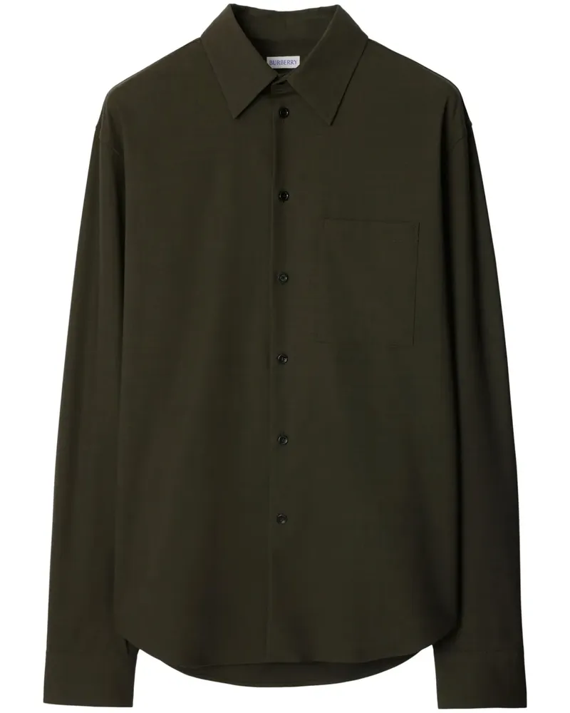 Burberry Hemd aus Wolle - Grün Grün