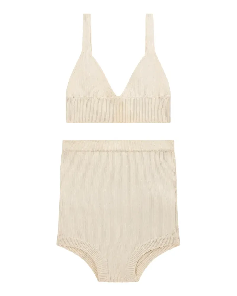 RED Valentino ribbed briefs bra set - Nude Nude