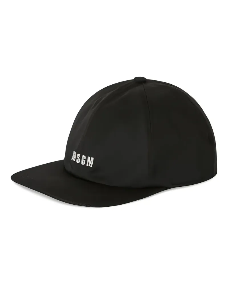 MSGM Baseballkappe mit Logo-Stickerei - Schwarz Schwarz