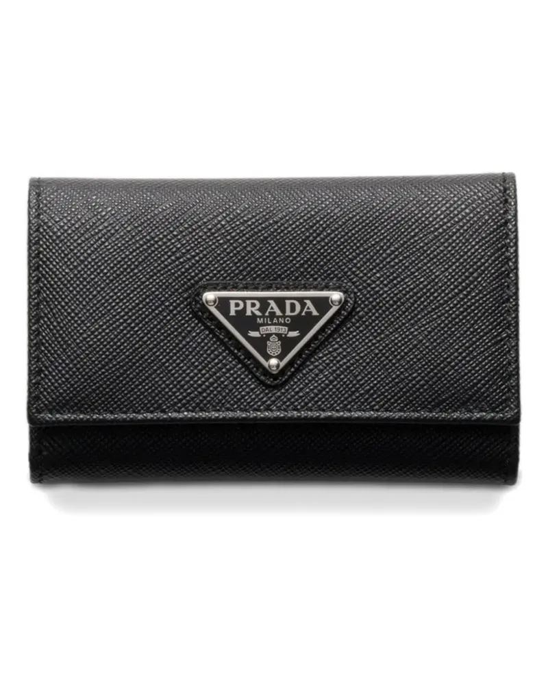 Prada Saffiano leather key case - Schwarz Schwarz