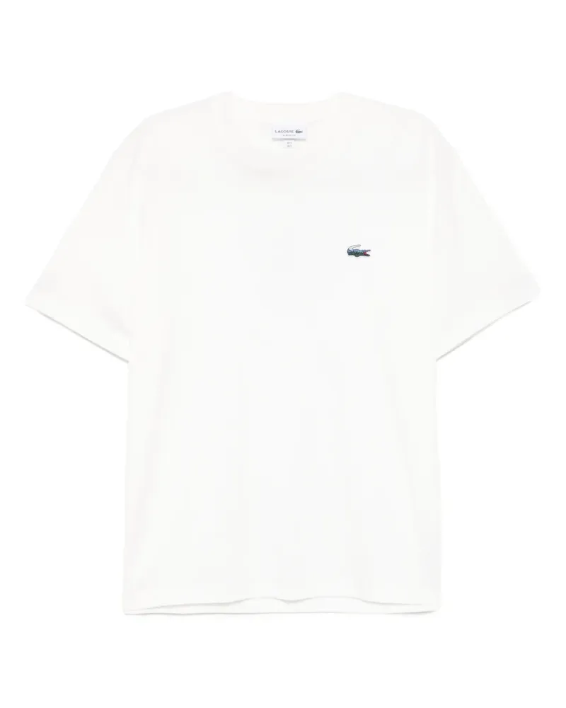 Lacoste T-Shirt mit Logo-Applikation - Weiß Weiß