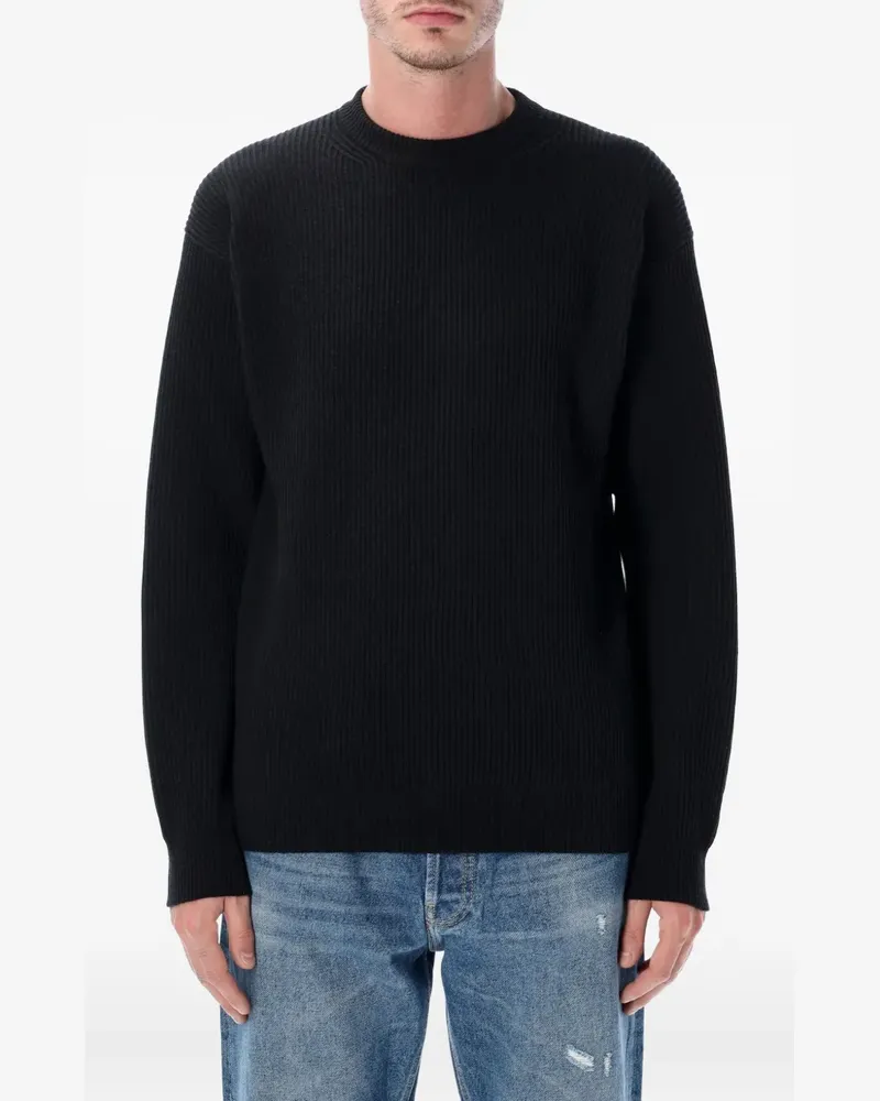 AURALEE Pullover mit Rundhalsausschnitt - Schwarz Schwarz