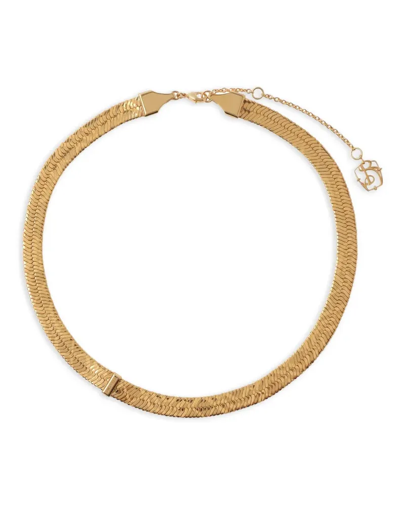 Burberry engraved check necklace - Gold Gold