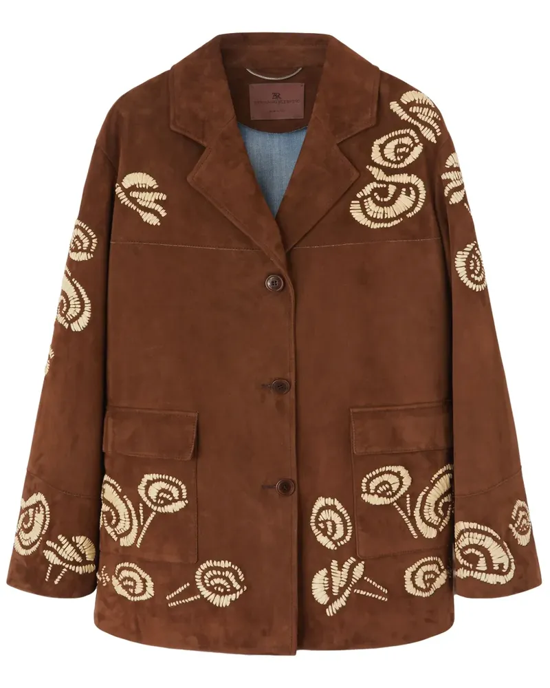 Ermanno Scervino Einreihige Wildlederjacke - Braun Braun