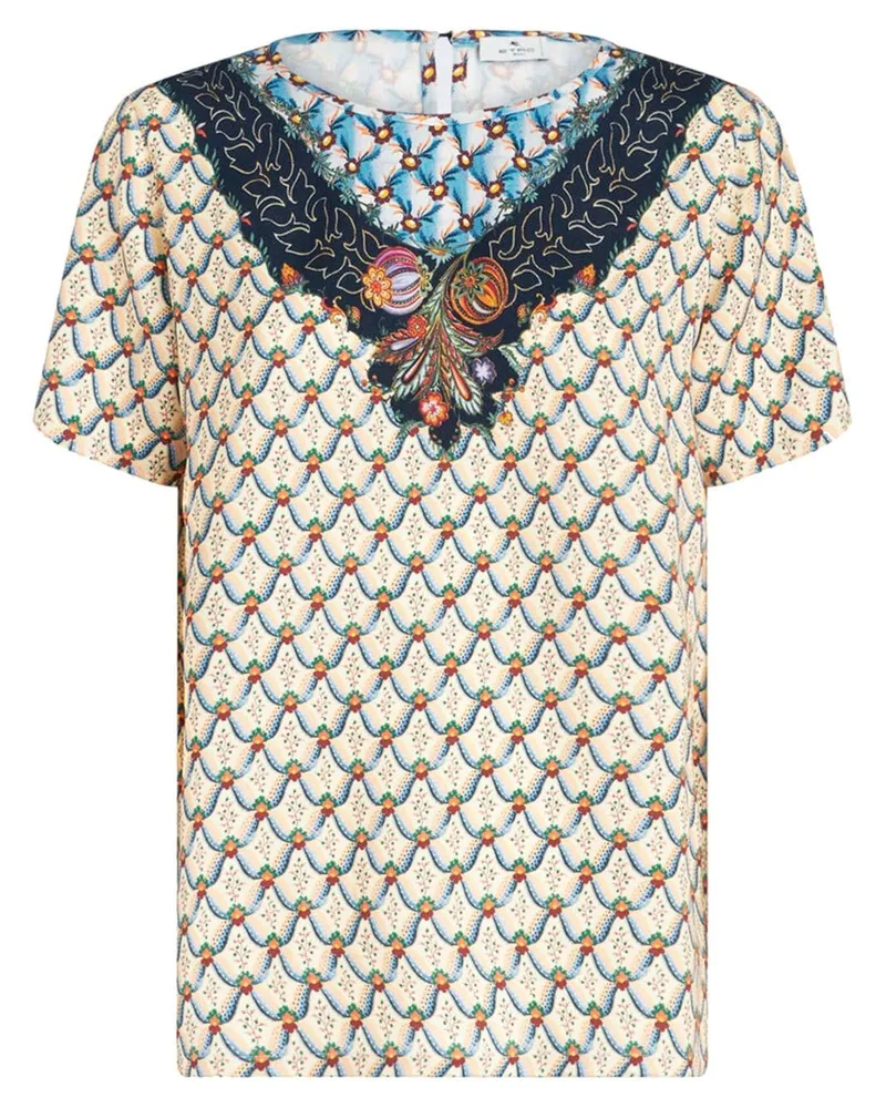 Etro Bluse mit grafischem Print - Weiß Weiß