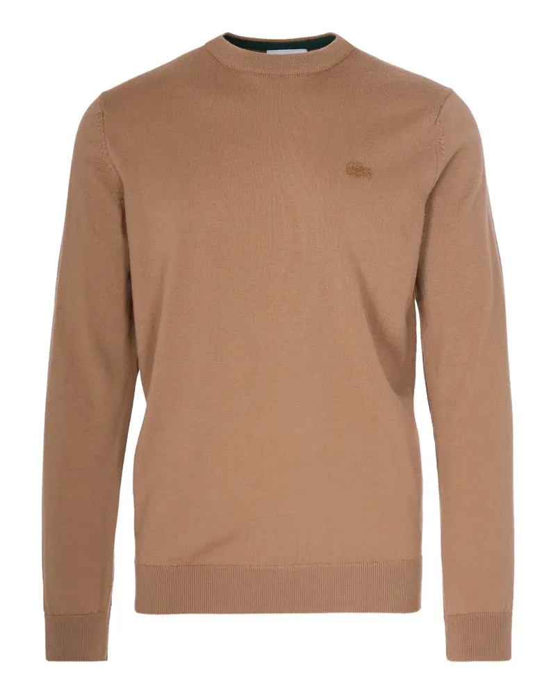 Lacoste Pullover mit rundem Ausschnitt - Braun Braun