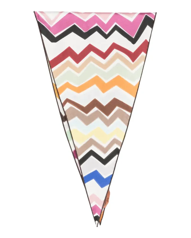 Missoni Schal mit Zickzack-Print - Weiß Weiß