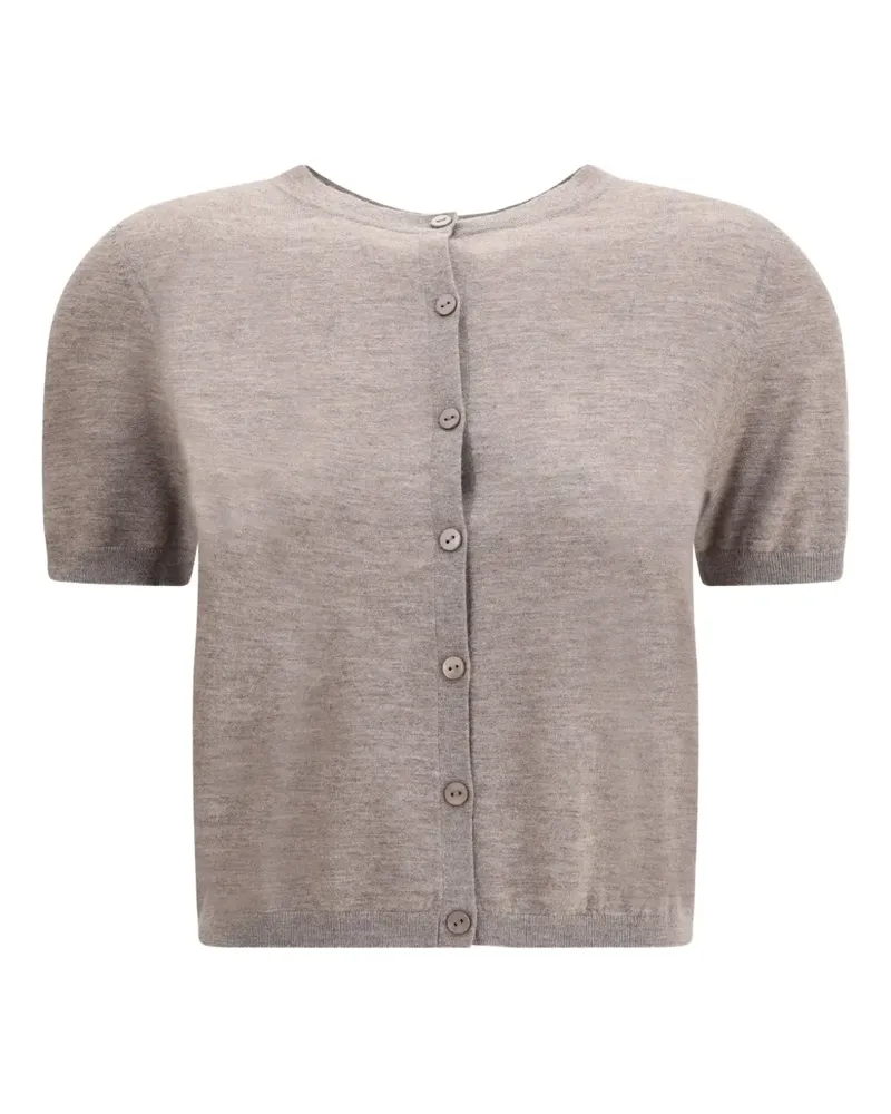 Lisa Yang Kurzärmeliger Charlotte Cardigan - Grau Grau