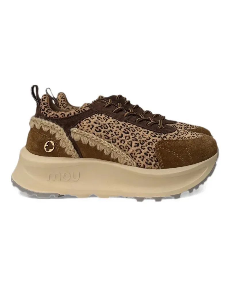 Mou leopard-print Speed sneakers - Braun Braun