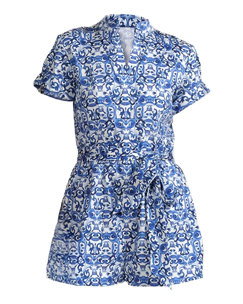 Alice + Olivia Lucy patterned playsuit - Blau Blau
