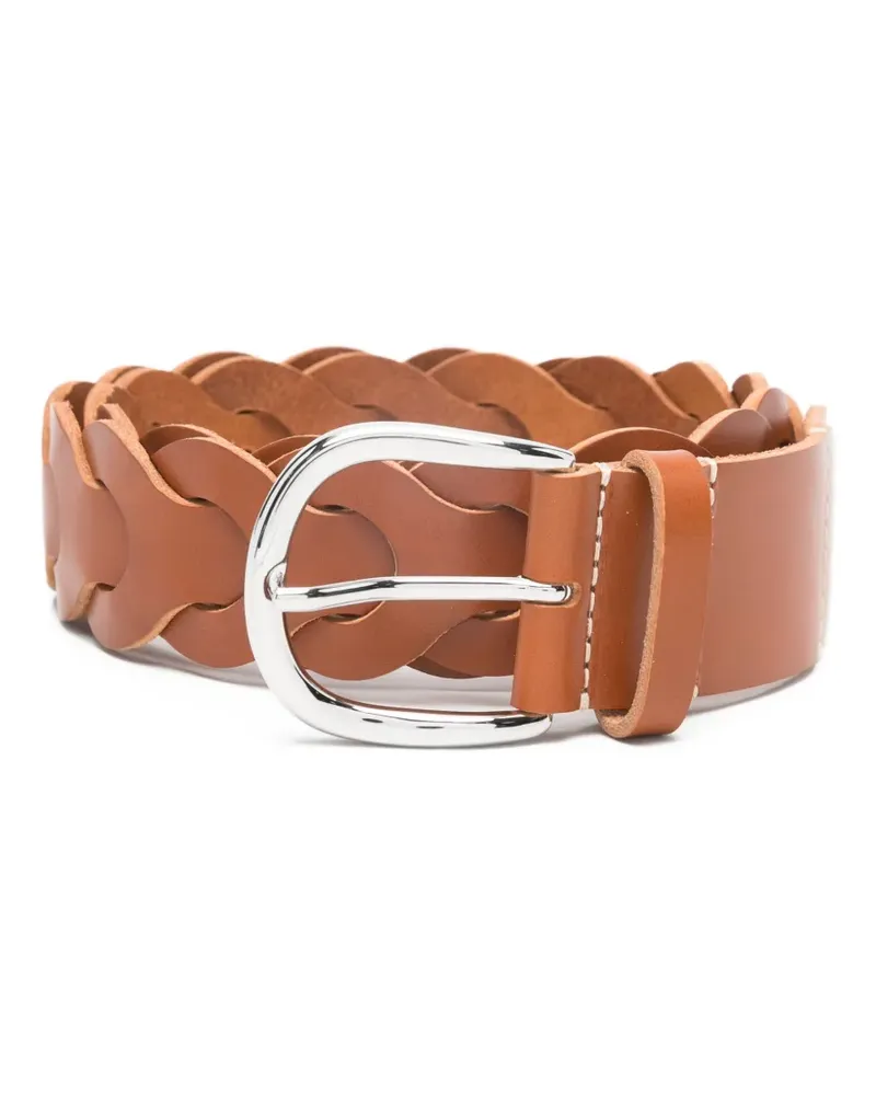 Isabel Marant Edena braided leather belt - Braun Braun
